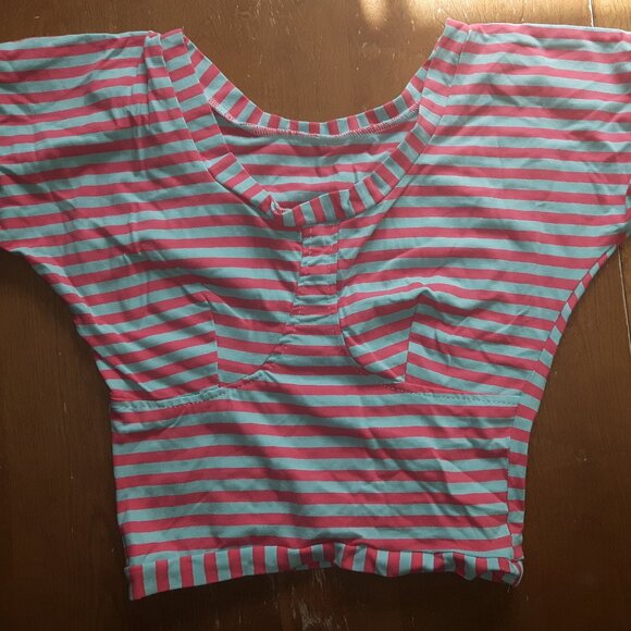 Handmande stripped crop top Y2K - Picture 1 of 2